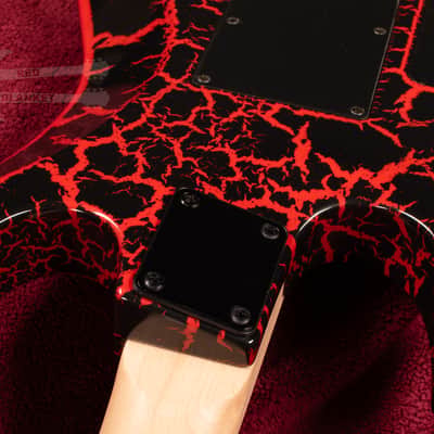 B.C. Rich Gunslinger Retro II with Floyd Rose - Red Crackle image 12