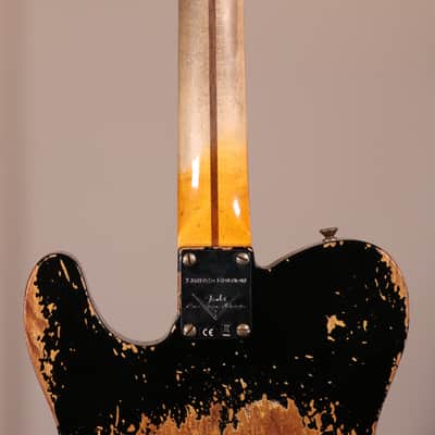 Fender Custom Shop Double Esquire 1950 Super Heavy Relic - Maple Fingerboard, Black image 14