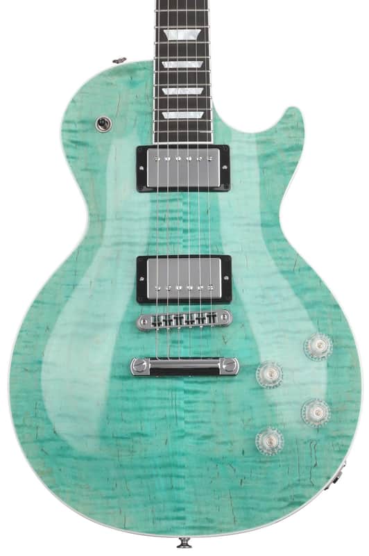 Gibson Les Paul Modern Figured Electric Guitar - Seafoam Green image 1