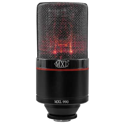 Liquid Audio - MXL 990 Blaze LED Studio Quality Condenser Microphone Bundle w/Pig Hog PHM10 8mm Mic Cable, Pop Filter Polishing Cloth image 3