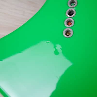 B.C. Rich Warlock WG-035 Mini Guitar 1990's Lime Green Made in Japan MIJ w/ Bag image 15