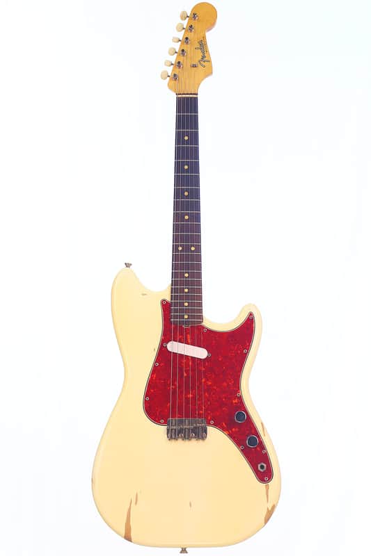 Fender Musicmaster with Rosewood Fretboard 1963 - Olympic White - Great Pre-CBS Electric Guitar - check video!