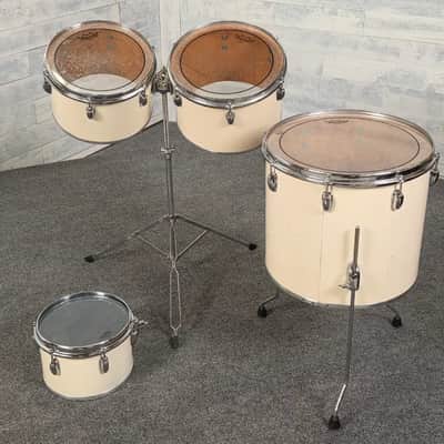 Used Slingerland Concert Tom Set 10/12/13/16 White - Very Good image 4