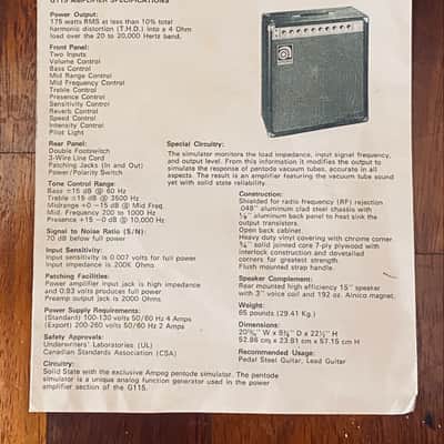 Ampeg G-115 Spring Reverb + Tremolo 1975 image 13