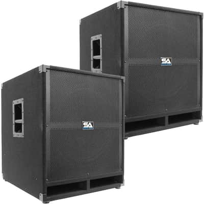Pair of SEISMIC AUDIO 18" PA POWERED SUBWOOFER Active Speakers 500 Watts Each image 1