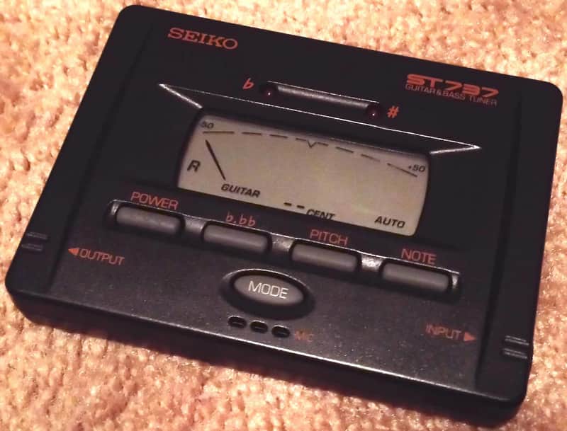 Seiko ST-737 Black Guitar & Bass Tuner image 1