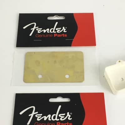 2 Made in USA Genuine Fender Jazzmaster Metal Pickup Shields + Parchment JM Cover image 9
