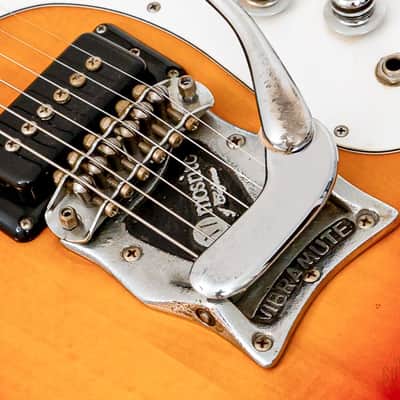 1991 Mosrite Ventures Model USA-Made "Built in Soul" Sunburst w/ Vibramute & Case, Semie Moseley image 8