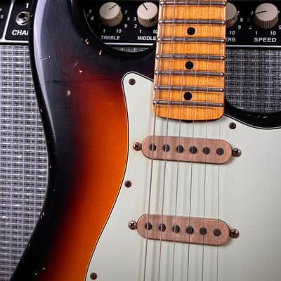 2009 Fender 59 John Cruz Strat Masterbuilt Sunburst Relic image 4