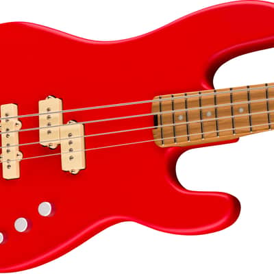 Charvel Pro-Mod San Dimas Bass PJ Electric Bass IV MAH, Caramelized Maple Fingerboard, Satin Ferrari Red image 6
