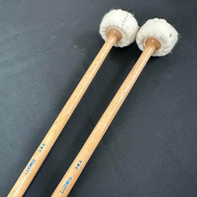 Vintage Ludwig 1960s No. 344 Double-Sided Marching Bass Drum Mallets-EXCELLENT image 1