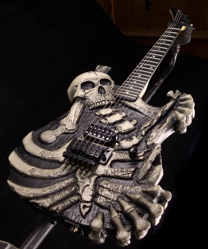 Skull and Bones Guitar George Lynch ala ESP JFrog | Reverb