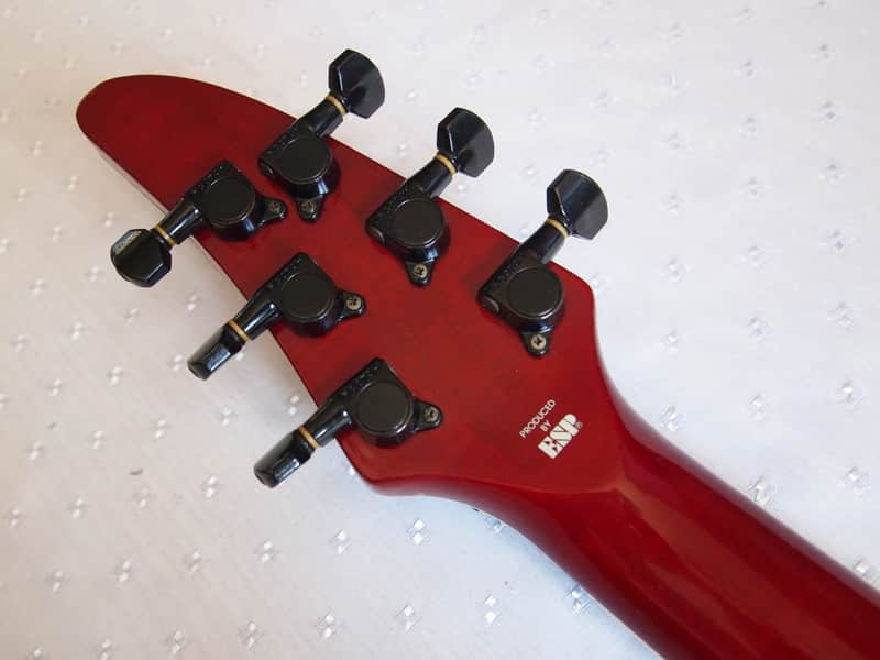 ESP Edwards E-HR 98 QM 1998 Transparent Red | Reverb