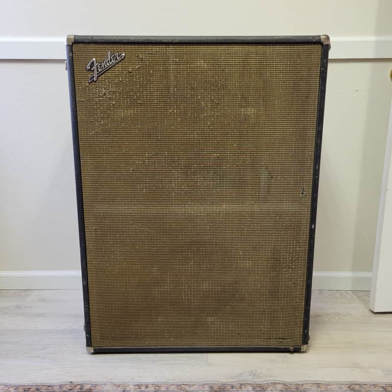 Fender Bandmaster Cabinet 2x12 Original Utah speakers  1967 - Black image 1