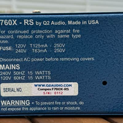 F760X-RS Compex Limiter - Non Transformer model image 6