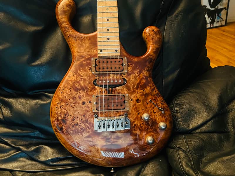 Fibenare Erotic Dalmat  Burl Maple Natural with Wood Pickup Covers Rare! image 1