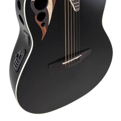 Ovation Celebrity Deluxe E-Acoustic Guitar CDX40-5-G Black Satin (CDX40-5-G) image 8