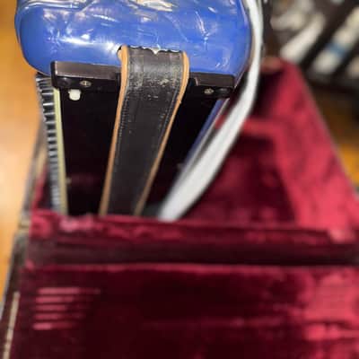 Crucianelli Pancordion Crucianelli blue piano accordion 41 keyboard keys 120 bass keys  1950’s-1970’s image 4