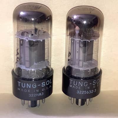 1956 Tung-Sol 6SN7GTB ECC33 Tall Bottle Tubes, Matched Pair, NOS Testing image 1