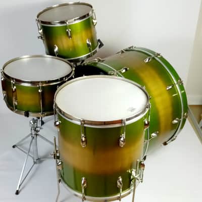 *WFL Zephyr Drum Set 26,13,16,7x14"Bass/Tom/Floor/Snare Vintage 40s Ludwig Duco* image 5