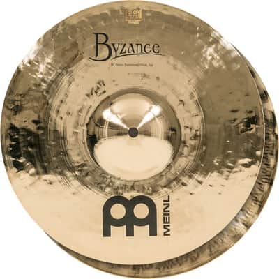 MEINL B14HHH-B Byzance Brilliant Heavy Hammered HiHat 14 Zoll brilliant image 1