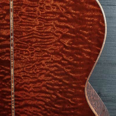 Santa Cruz  Custom OM Hand Made Guitar Quilted Sapele / Moon Spruce image 20