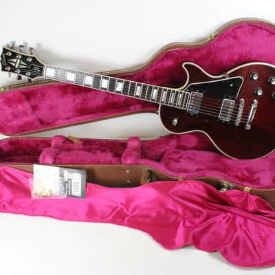 1978 Vintage Gibson Les Paul Custom Wine Red ~CLEAN~ 1970's Ebony Fretboard Chrome Hardware image 1