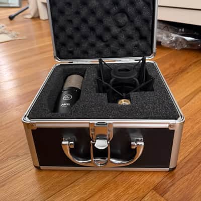 AKG P220 Large Diaphragm Cardioid Condenser Microphone 2010s - Black image 2