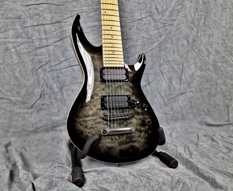 Edwards ESP E-HR-III NT7 QM/M see through Black 7string! image 1