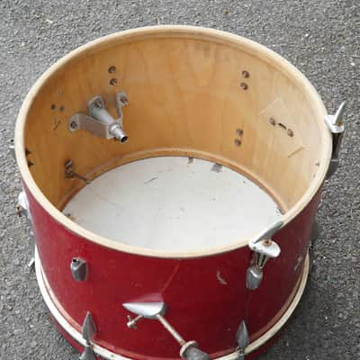 Sonor Vintage Teardrop Era 20" Bass Kick Drum, Western Germany 1960s - Red Sparkle image 5