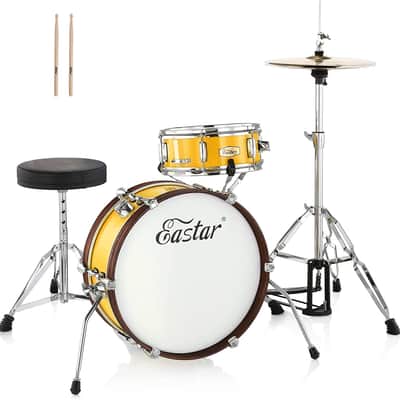 Eastar Compact Drum Set- 2-Piece Travel Drum Kit with 18" bass and 10" snare image 1