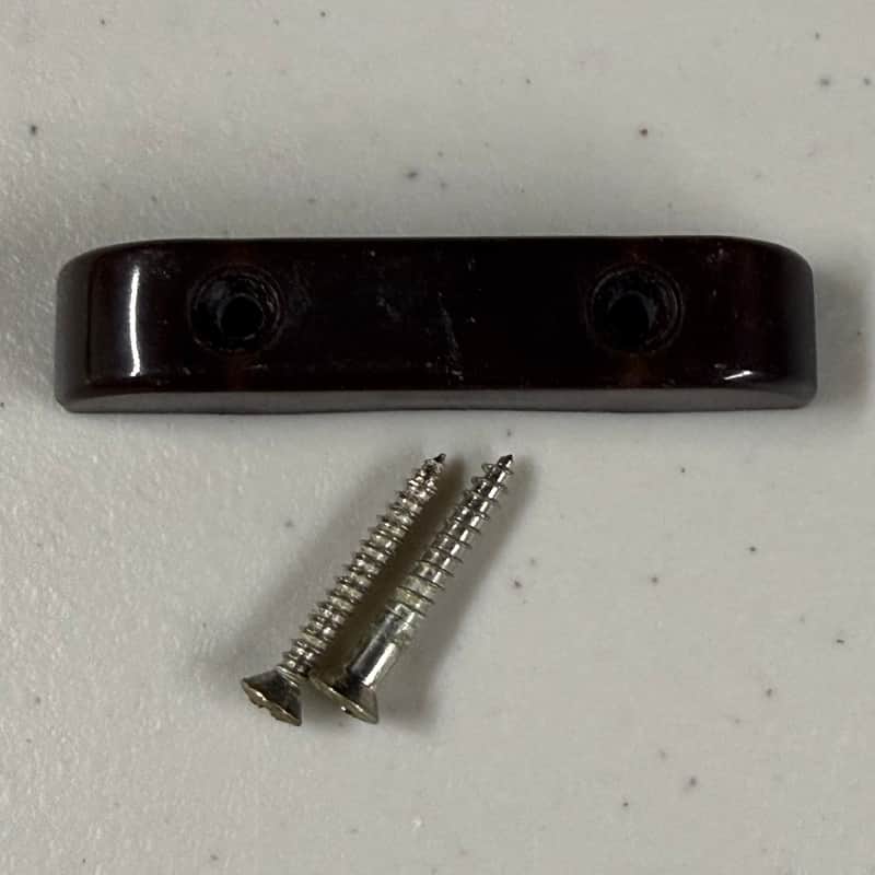 Fender Bass Brown Thumb Rest with Screws 1960's (M-476) image 1