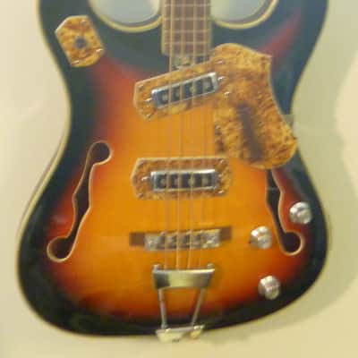 BRUNO Royal Artist Bass Guitar 1960s Sunburst image 1