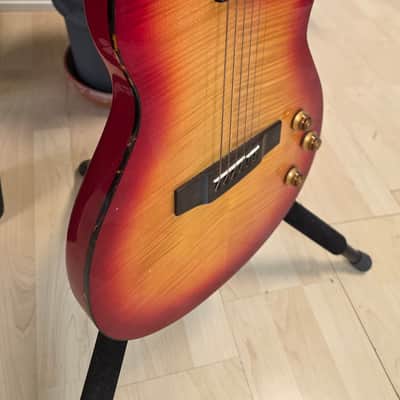 ESP CUSTOM SHOP Climax 1 of 100 ever made! Limited Edition RARE Model Ash Body! Cherry Sunburst 90s 1990's Piezo Electric AAA Flame Top Singlecut Guitar image 8