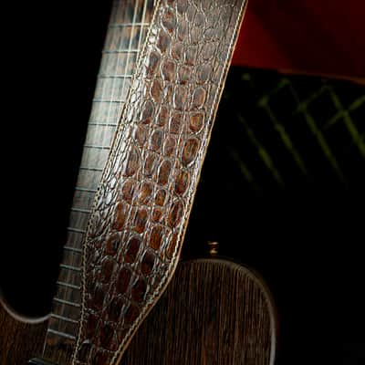 Blue Bell Straps Johnson COCODRILE Strap Exotic Leather One of a Kind Exclusive Al’s Music Factory Collection 2026 - Chocolate Latte image 10