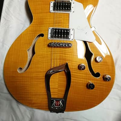 Hagstrom Super Viking Semi Hollow Dandy Dandelion NEW Electric Guitar Amber image 10