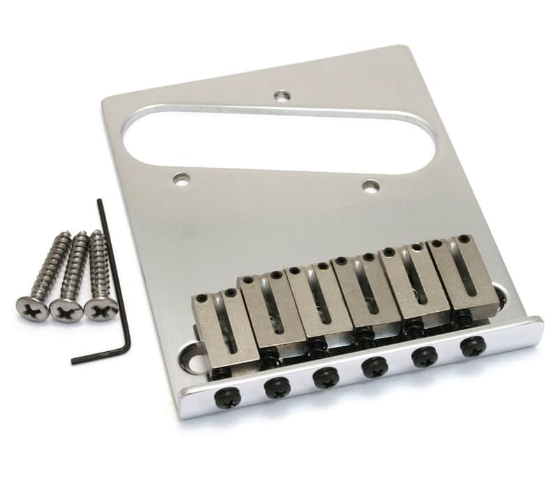 099-0807-100 Modern Fender Chrome American Tele Guitar Telecaster Bridge image 1