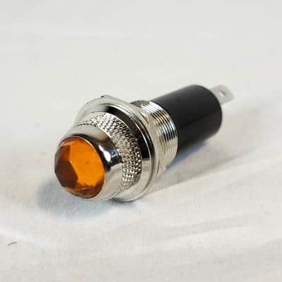Insung LM-001-3 Amber Amplifier Panel Mount Jewel Pilot Light Assembly W/ Bulb image 2