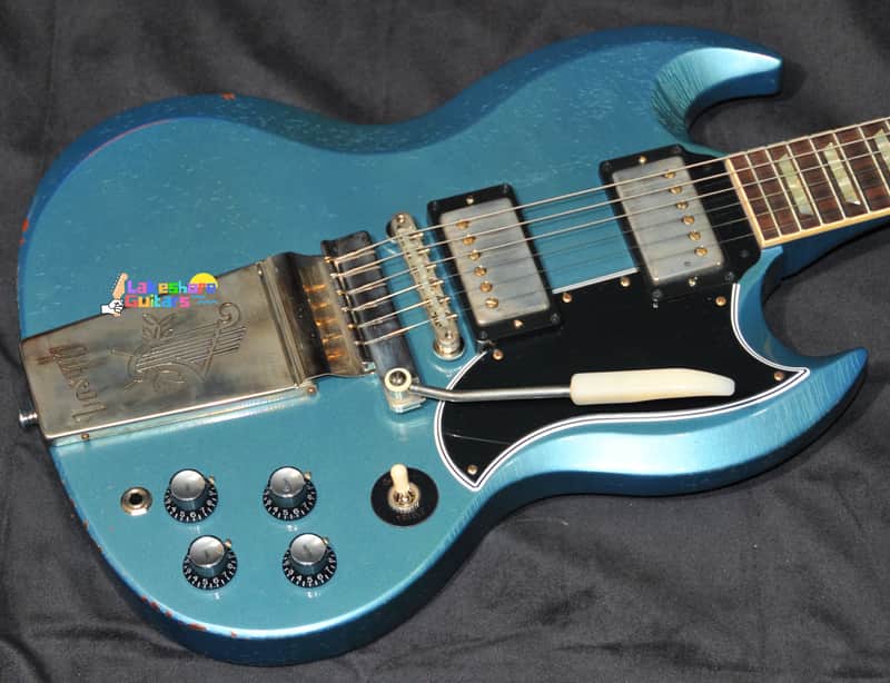 Gibson Custom Shop Murphy Lab '64 SG Standard Reissue Light Aged 2022 - Antique Pelham Blue image 1