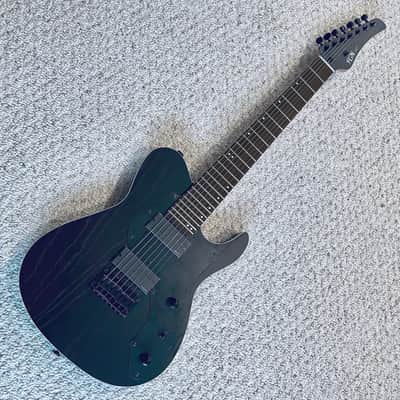 FGN J-Standard Iliad JIL72ASHDEG 7-String Electric Guitar w/ Bag - Open Pore Black image 2