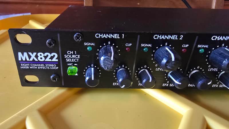ART MX822 8-Channel Line Mixer with Effects Loop 2013 - Present - Black image 1