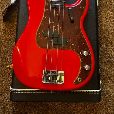 Fender Custom Shop '66 Precision Bass Journeyman Relic 4-String Bass Guitar, Rosewood Fingerboard, Hot Rod Red journeyman image 4