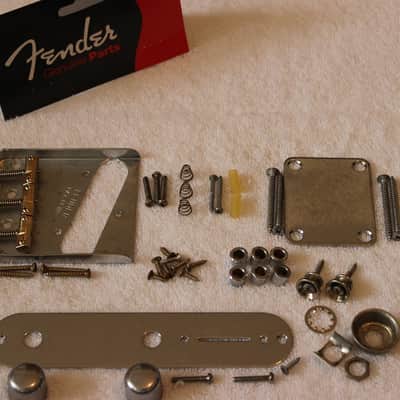 Fender Telecaster Aged Relic Chrome Body Compensated Hardware Set - USA - Tele image 2