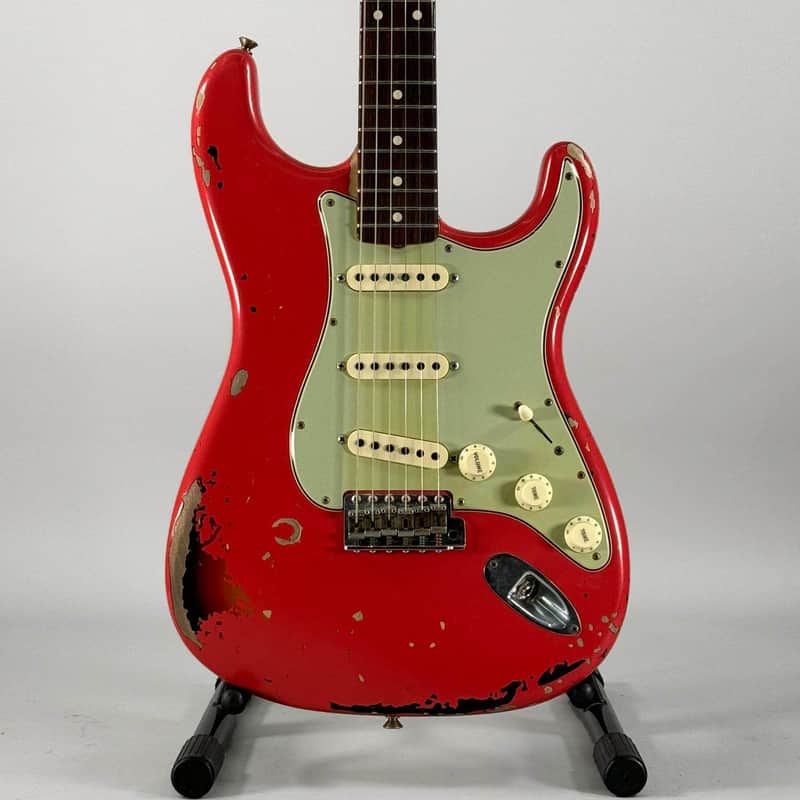 Fender 1963 Stratocaster Michael Landau Masterbuilt David Brown 2022 - fiesta red