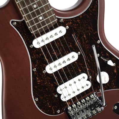 Cort G110OPBC G Series Double Cutaway Electric Guitar - Open Pore Black Cherry image 4