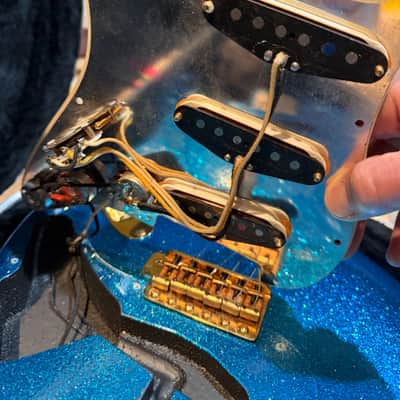 Fender Custom Shop Stratocaster Lenny Kravitz owned and played Late 90’s  - Blue sparkle image 11