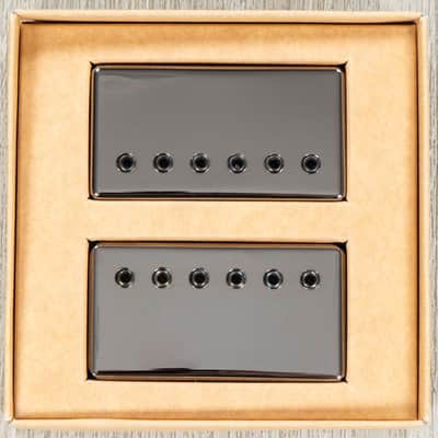 Lundgren Black Heaven 6 Guitar Pickup Set, Custom Ceramic Neck, Black Nickel Covers image 1