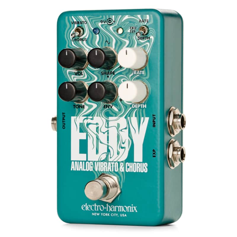 EHX Electro Harmonix Eddy Vibrato / Chorus Guitar Effects Pedal image 1