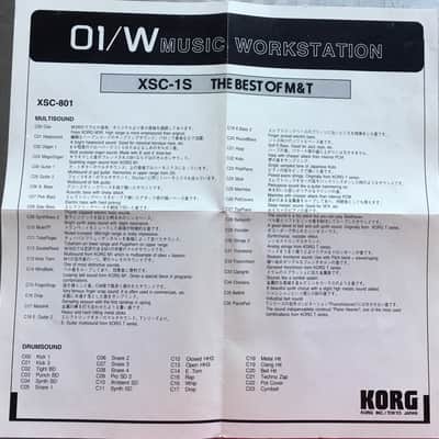 Korg Korg 01W Best of M&T cards image 5