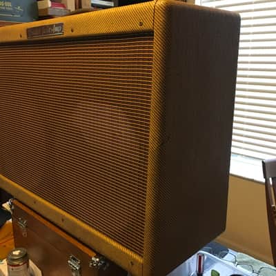 Fender Repro Tweed Twin big-box high power empty cab 1958-60 Tweed image 2